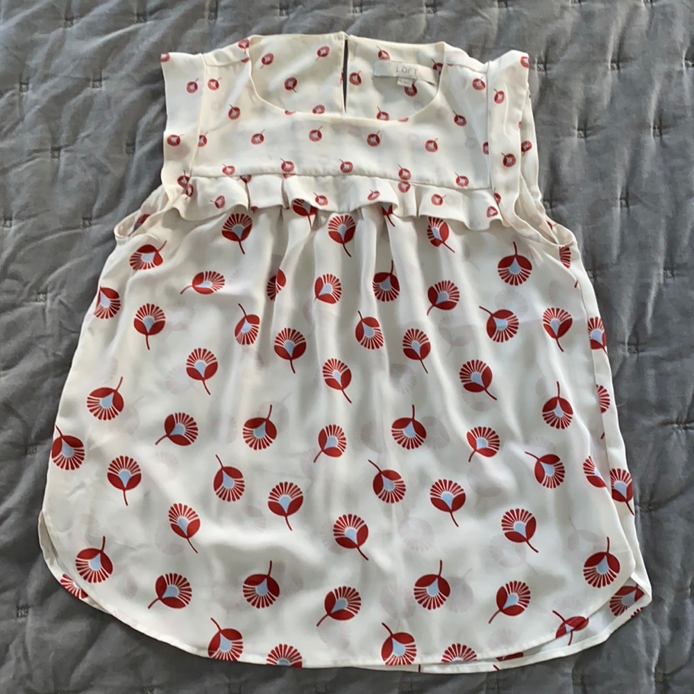 LOFT size small floral tank top